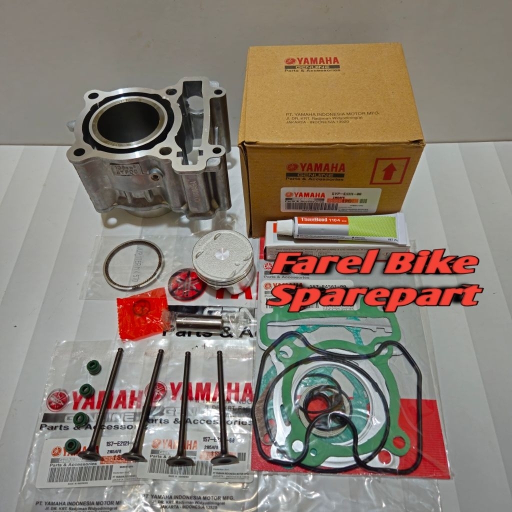 Paket Blok Seher Komplit + Klep Set + Seal Klep Jupiter Mx Old Jupiter Mx New 135 Cc 5YP