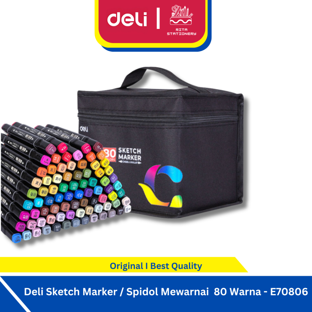 

Deli Sketch Marker / Spidol Mewarnai Menggambar 80 Warna - E70806