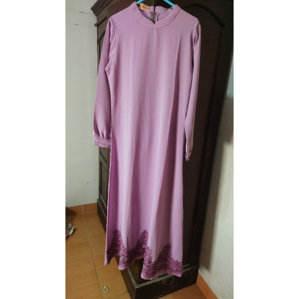 Preloved Gamis Lilac Ungu Muda