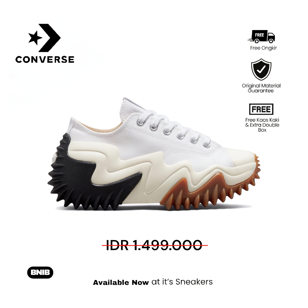 Sepatu Converse Run Star Motion Canvas Platform Ox - White