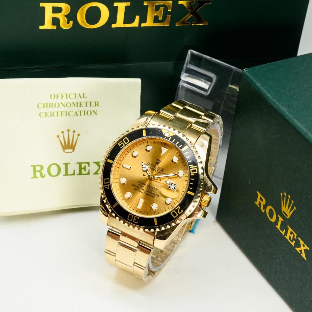 SALE PROMO - Jam Tangan Fashion Pria Rolex Submariner Dan Daytona Strap Rantai Elegan Free Box Origi