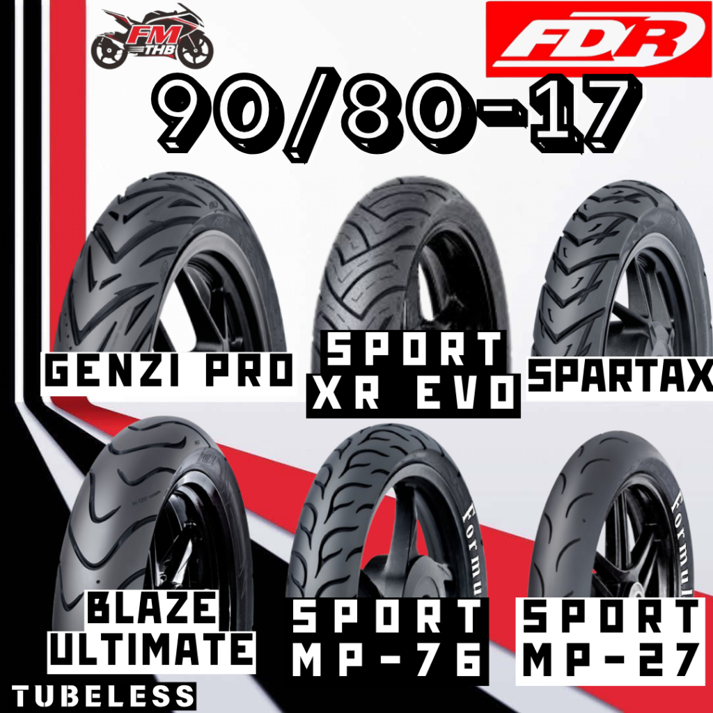 Ban FDR 90/80-17 Tubeless - Ban Motor Ring 17 Tubles (Pilih Tipe)