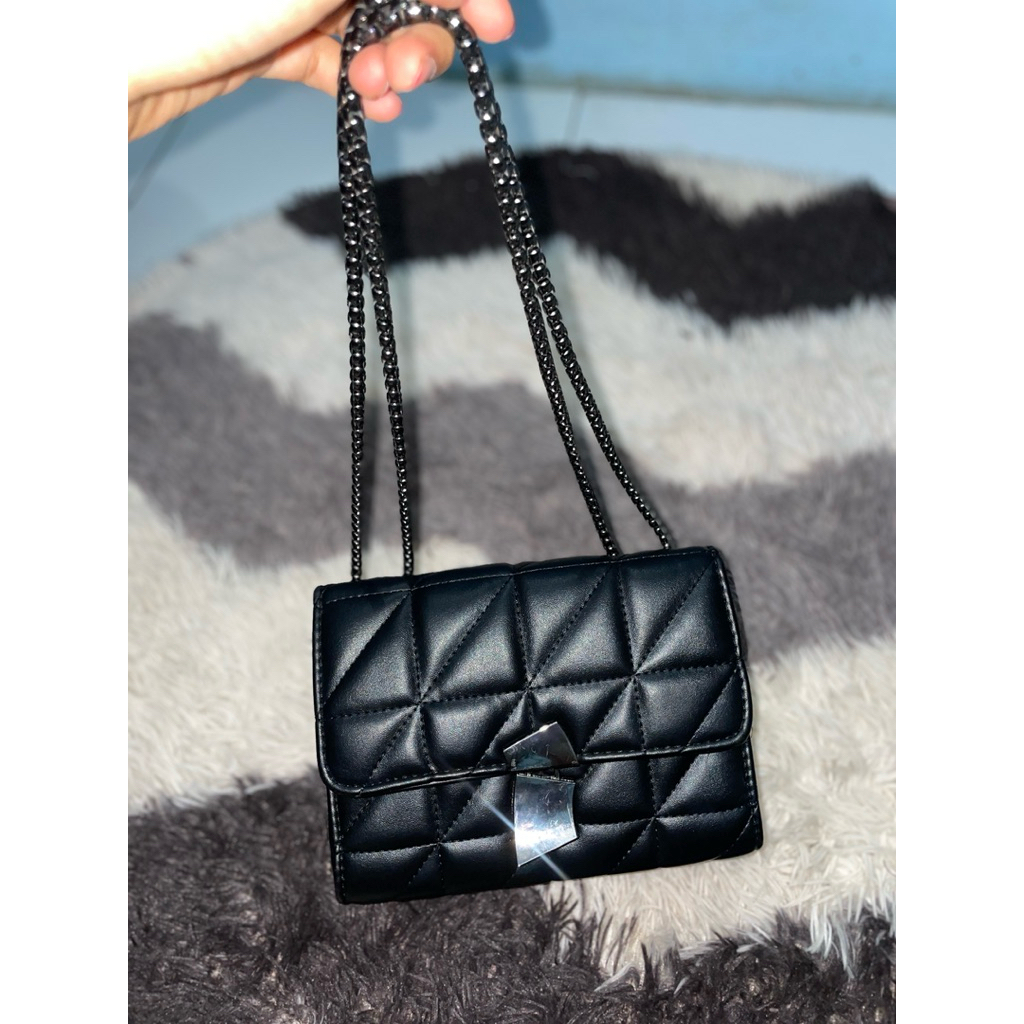 HONYAN Tas Selempang Wanita Kekinian Branded Hitam Elegant Terbaru Tas Pesta Undangan Kondangan Slin