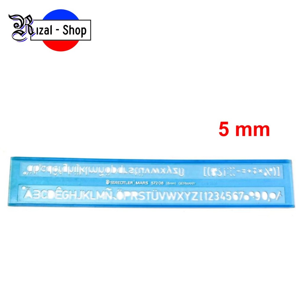Penggaris Sablon Huruf Staedtler 5 mm Mal Abjad