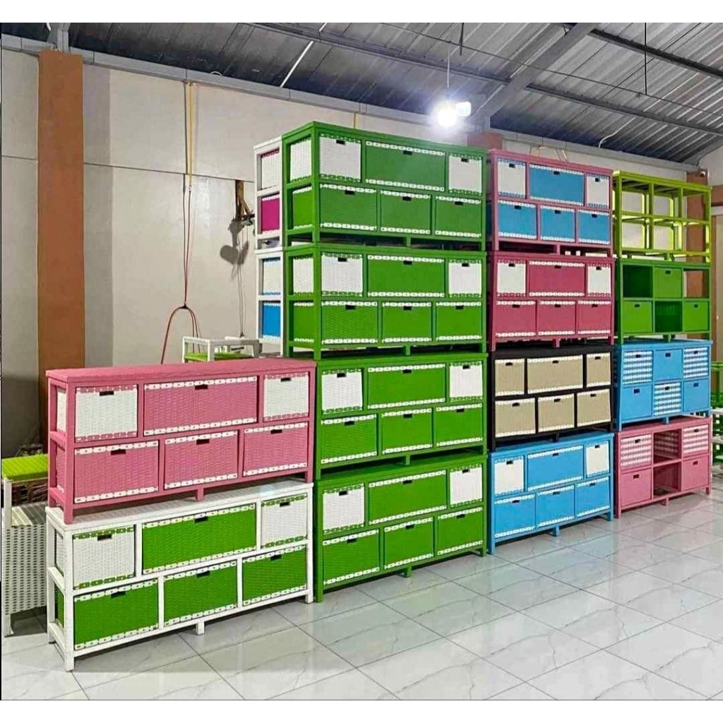 LEMARI SUSUN JUSMINE ROTAN SINTETIS#LEMARI JUSMINE 6 LACI