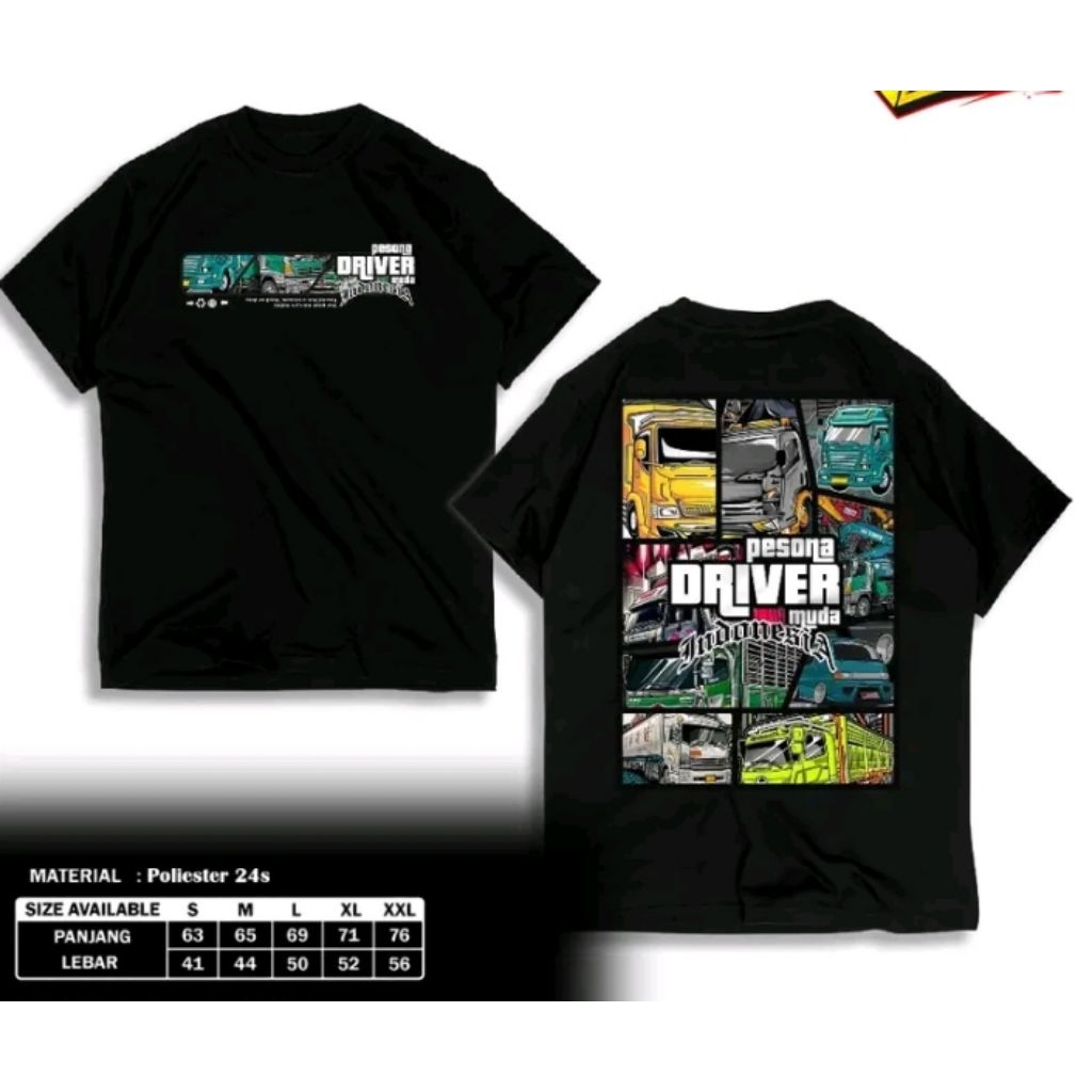 Kaos Distro  Pesona  Driver  Muda Indonesia – Baju  Desain Premium