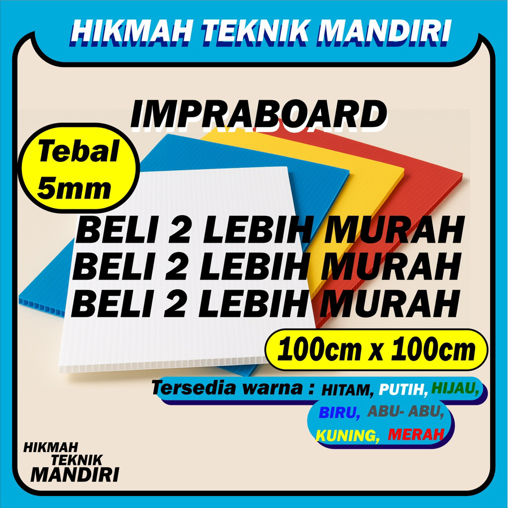 

Impraboard lembaran tebal 5mm x 100cm x 100cm ( 2LEMBAR UKURAN UTUH )