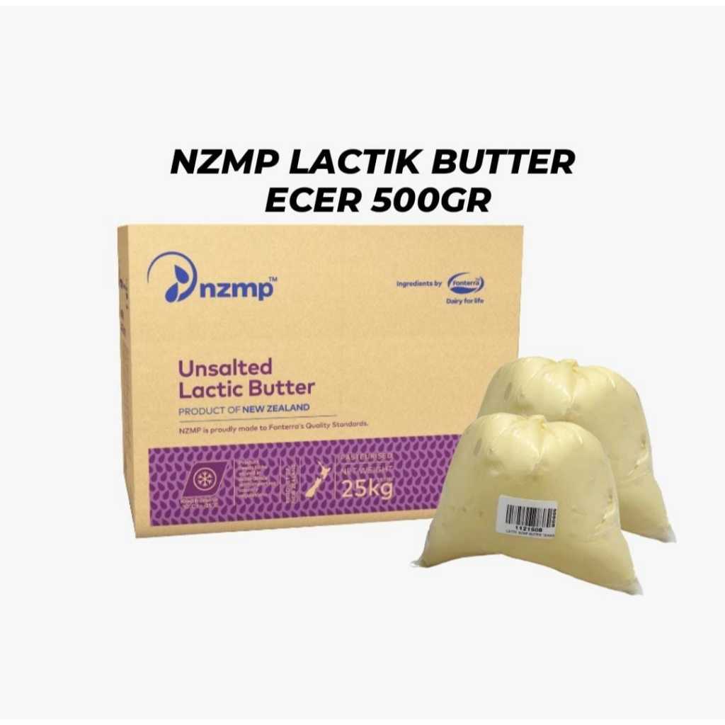 NZMP LACTIC BUTTER UNSALTED/TAWAR ECERAN 500GR COCOK U/ KUE,ROTI DLL