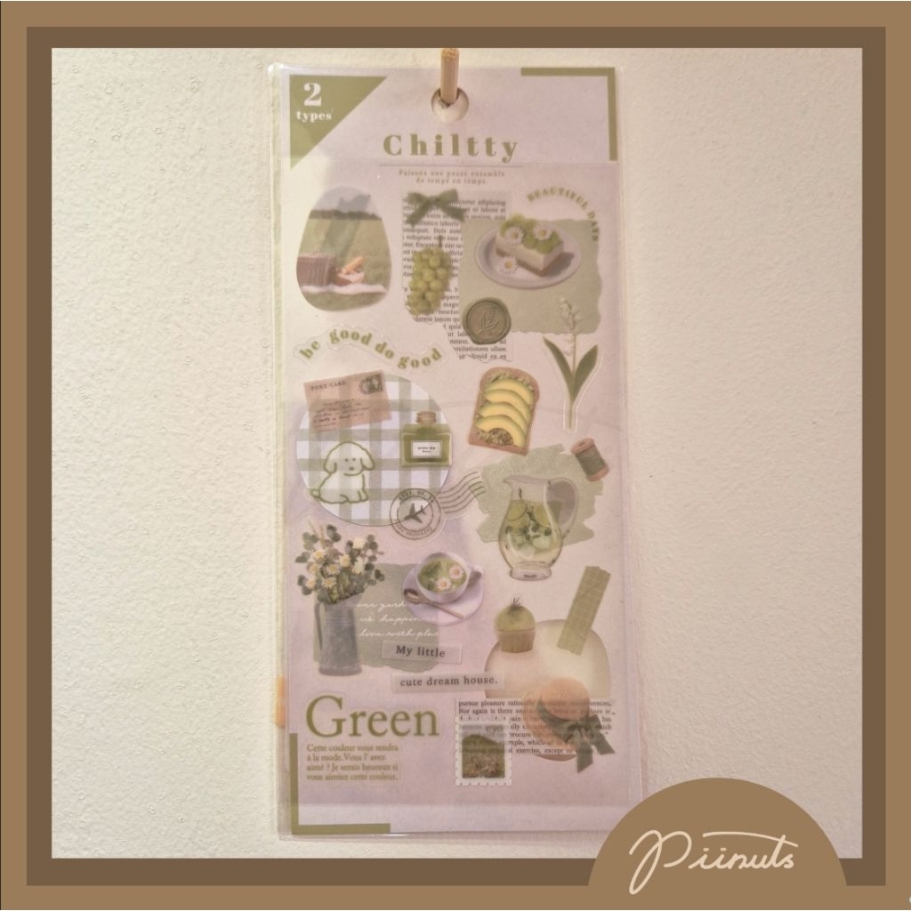 

Journaling/scrapbooking sticker varian green