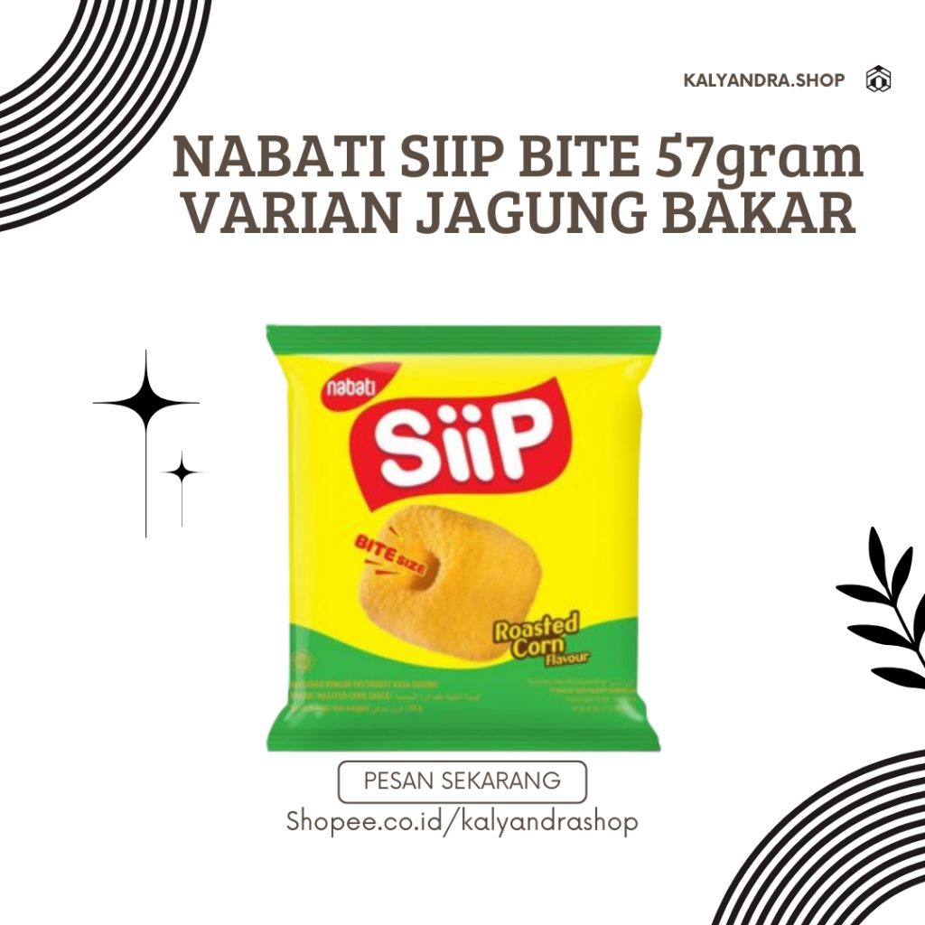

SNACK NABATI SIIP BITE 57 GRAM RASA JAGUNG BAKAR