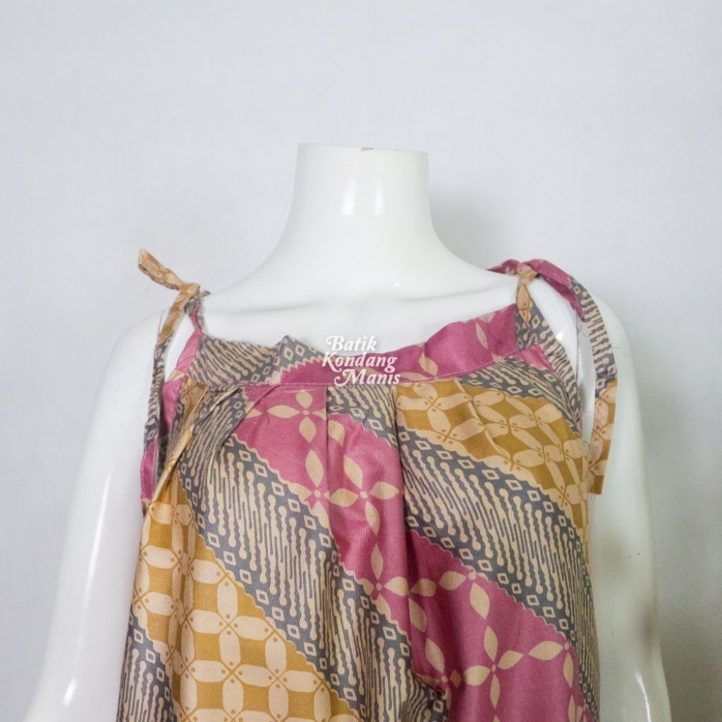 Summer Dress || Daster Pantai ||Daster Wanita Baju Tidur Tali Satu Baju Tidur Mahrom Motif Batik Lar