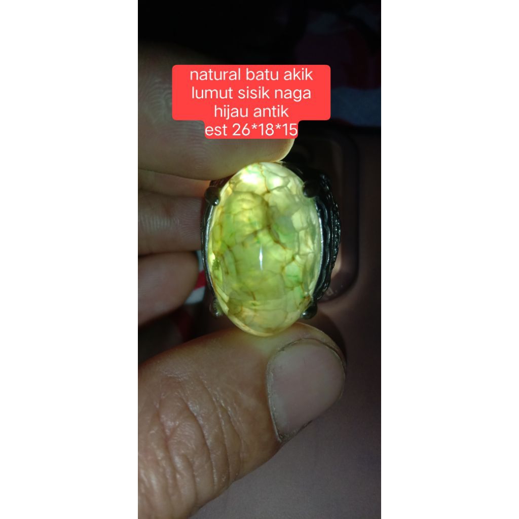 batu akik lumut sisik naga HIJAU antik langka