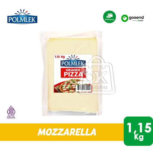 

Keju Mozzarella POLMLEK Grande Pizza Plus POTONGAN / Mozzarella Cheese Block (KHUSUS INSTANT)