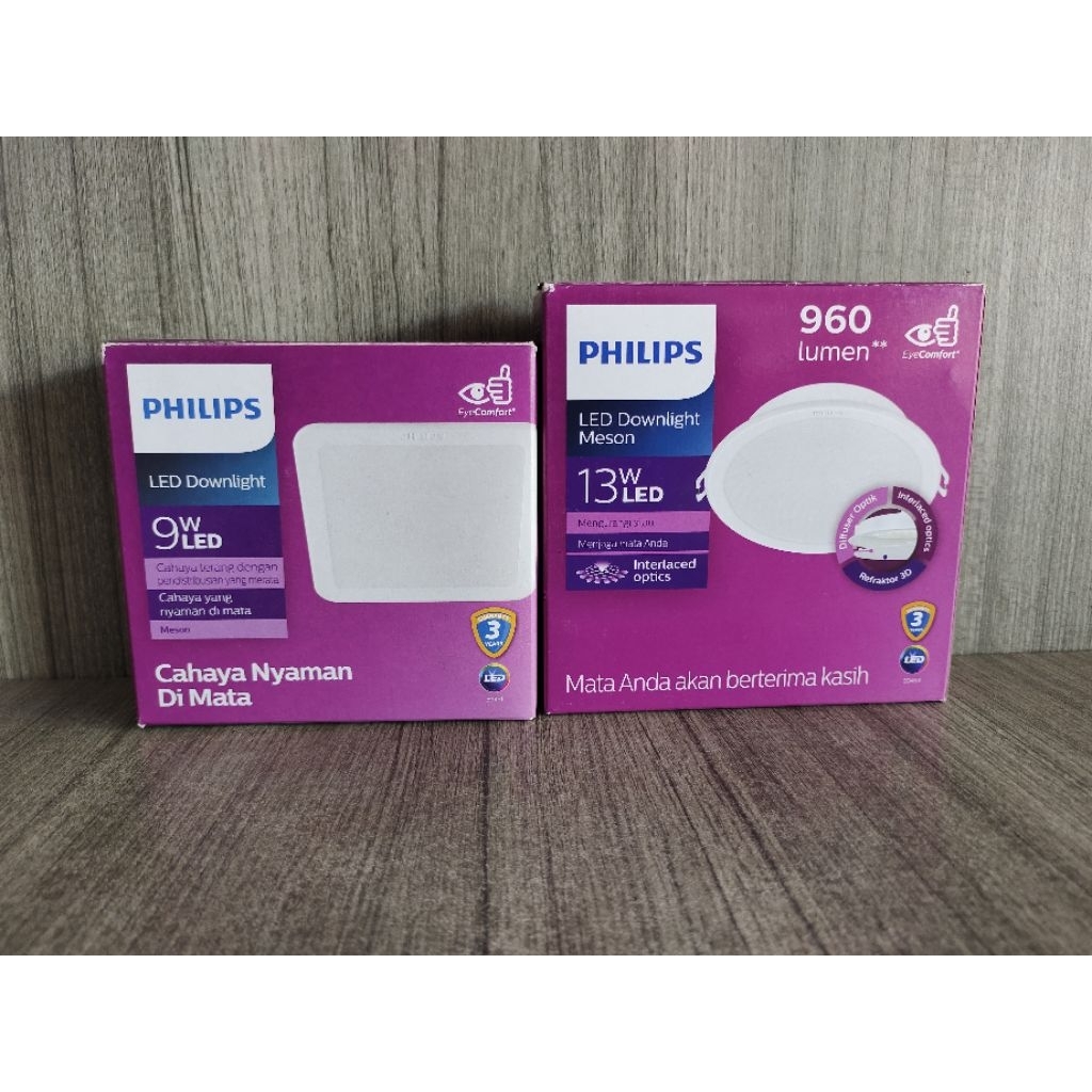 DOWNLIGHT PHILIPS MESON 9W KOTAK/13W BULAT