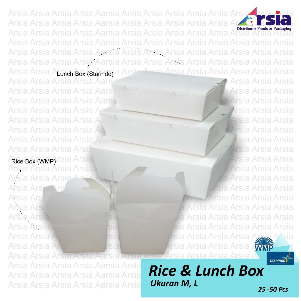 Paper Box/Lunch Box/Rice Box - Ukuran  M / L - STARINDO (arsiapackaging)