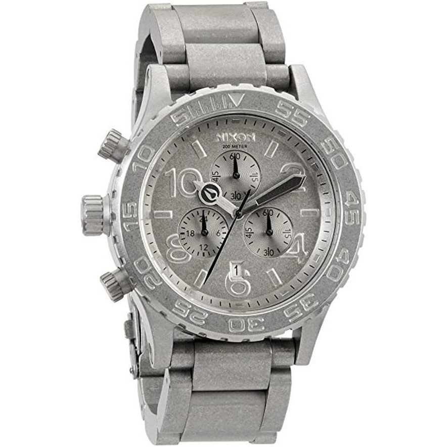 NIXON 42-20 CHRONO ALL RAW STEEL A0371033