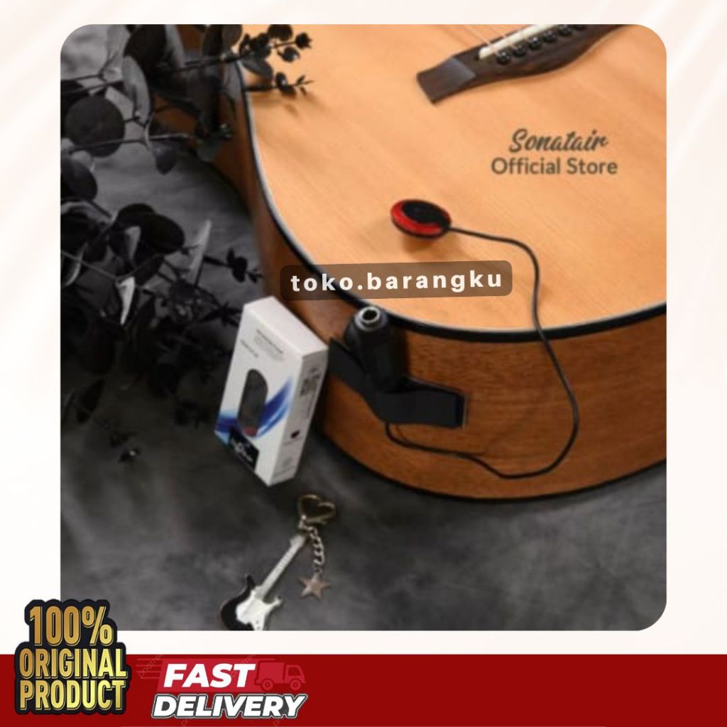 Mikrofon Pickup Gitar ORIGINAL Spul Gitar Tempel / Mic Gitar Akustik, Bass, Violin, Biola & Alat Mus