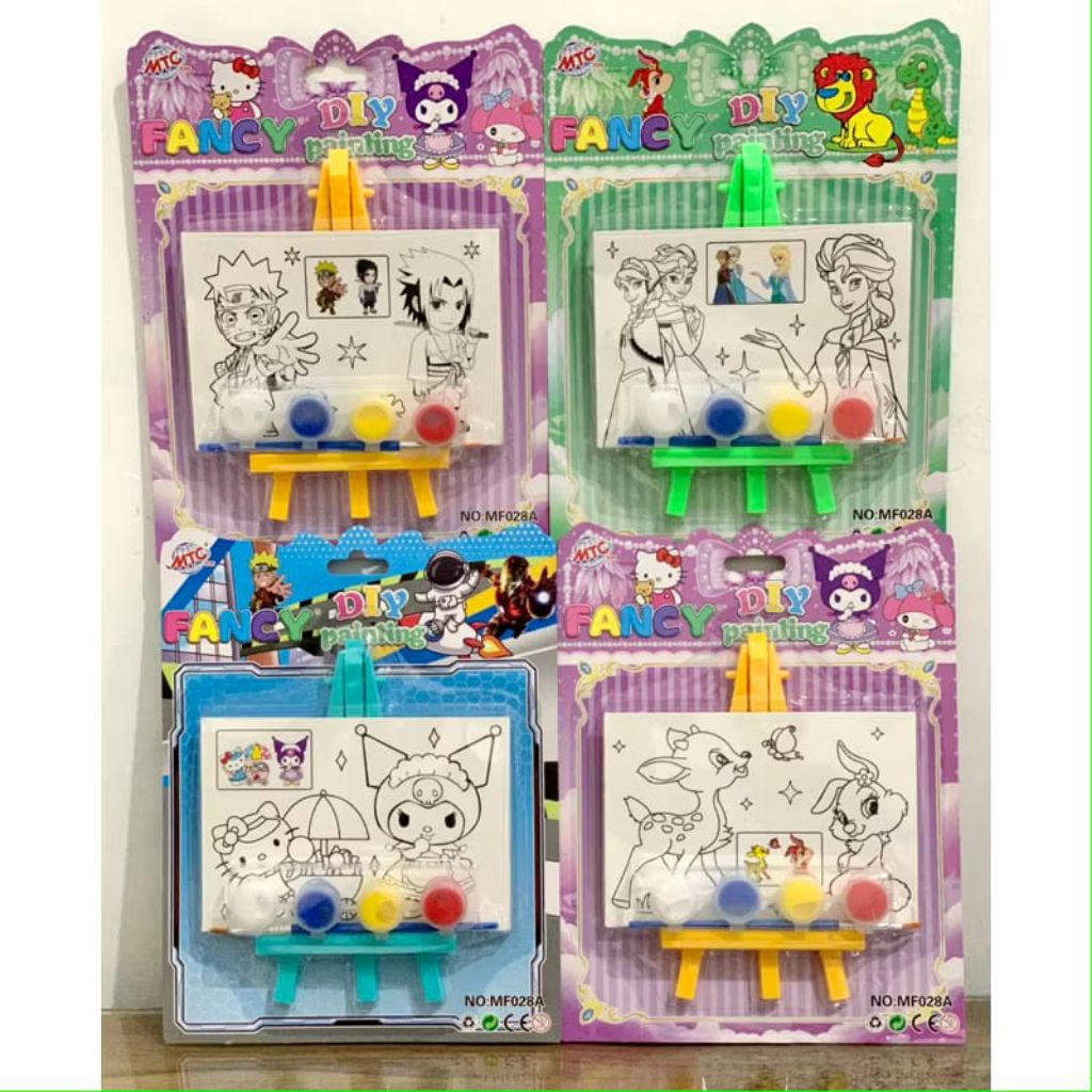 

Mainan Edukasi Papan Lukis Dengan Stand EASEL Untuk Belajar Mewarnai Anak Menggunakan Cat Air