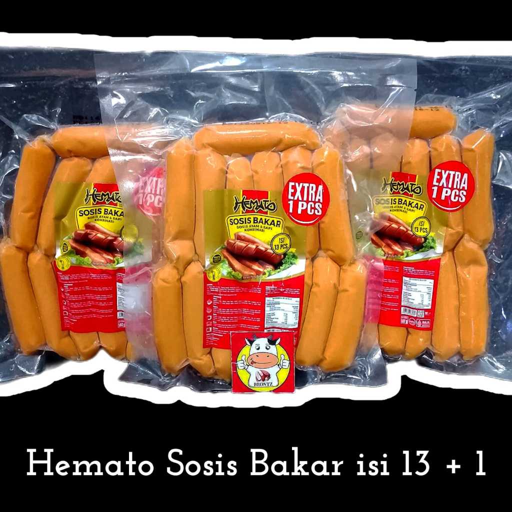 

HEMATO SOSIS BAKAR ISI 13+1-FROZEN FOOD-BRONTZ JOGJA