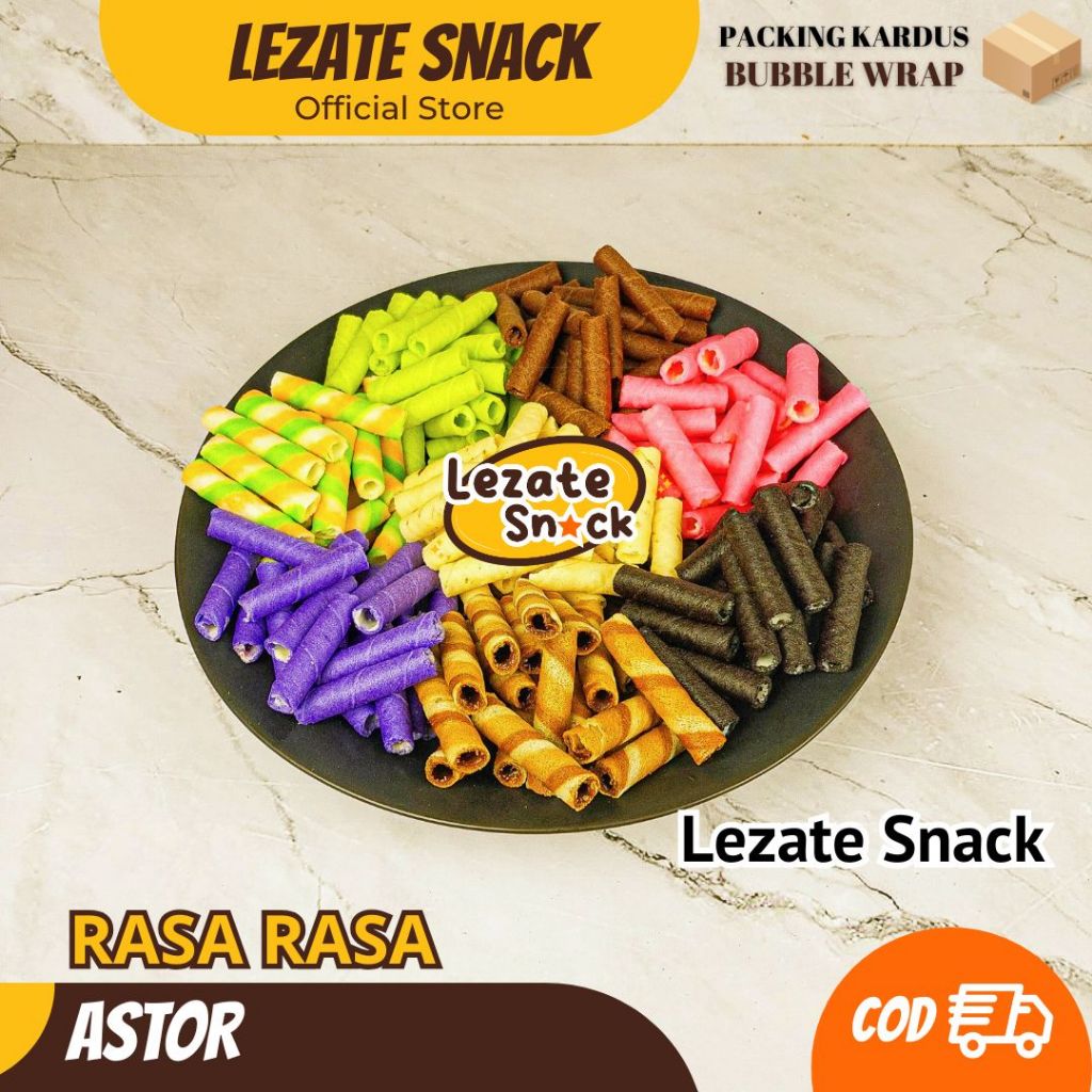 

Astor Mini Coklat 100gr Aneka Pilihan Rasa Strawberry Blackforest Vanila Pandan Greentea Choco Peanut Blueberry / Wafer Roll Kiloan Astor Kiloan Barcelona / Wafer Rolls Coklat Susu Lezate 1/2 kg Lezate Snack WAP SHOP