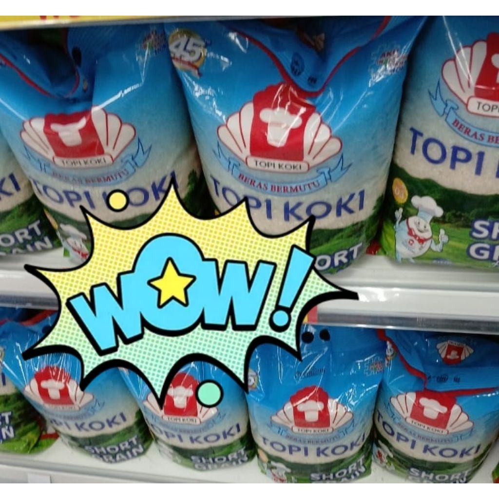 

Beras Topi koki Biru kemasan 5 kg