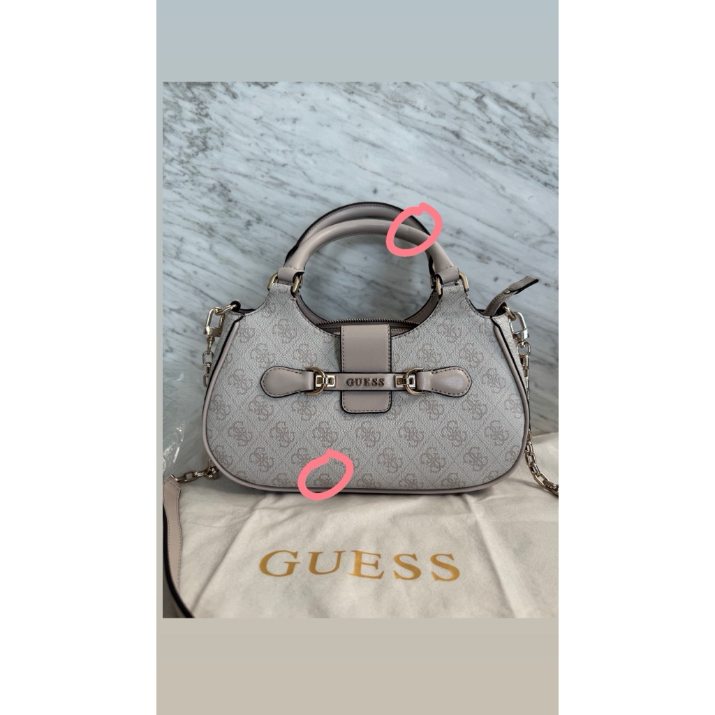 Preloved tas guess putih pink only sling bag