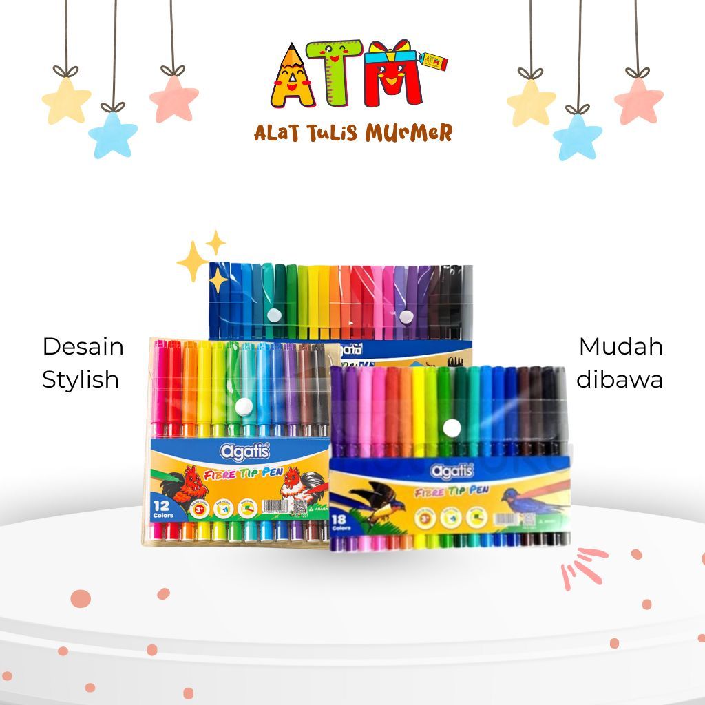 

spidol warna/colorpen/washable color pen/fiber tip pen/agatis color pen