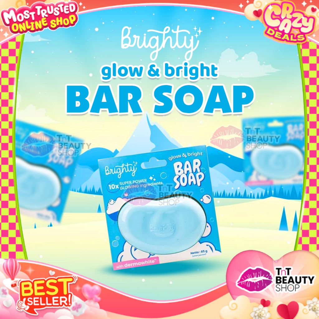 Brighty Glow & Bright Bar Soap sabun pencerah sabun whitening soap | TnT Beauty Shop