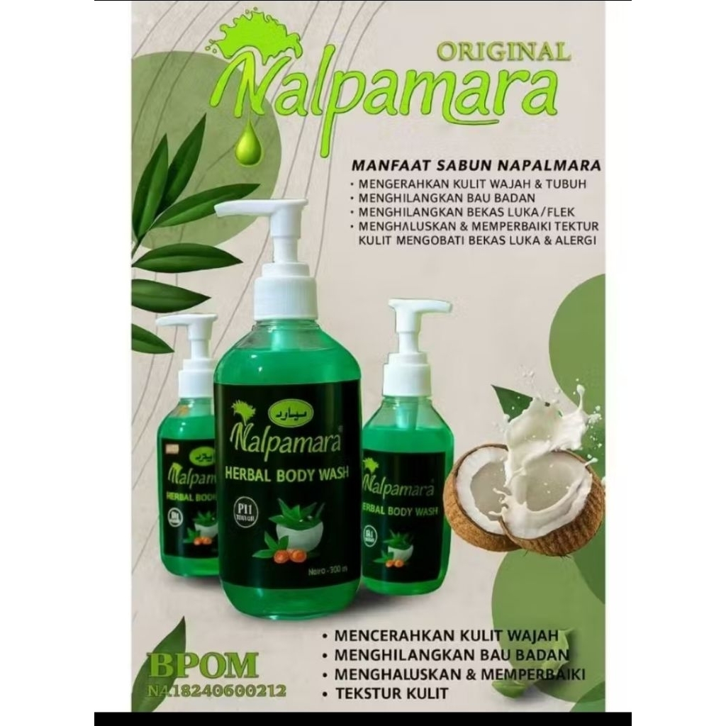 Nalpamara Sabun Cair 500ml/Sabun Herbal Body Soap BPOM