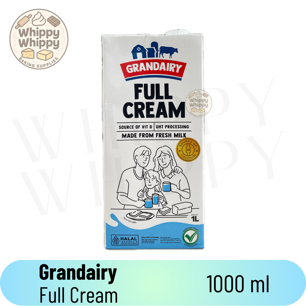 GRANDAIRY UHT FULL CREAM 1LITER / Susu UHT Full Cream / Susu Full Cream 1000ml