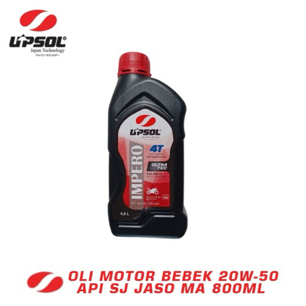 Upsol 4T 20w-50 Semi sintetik motor bebek 0,8