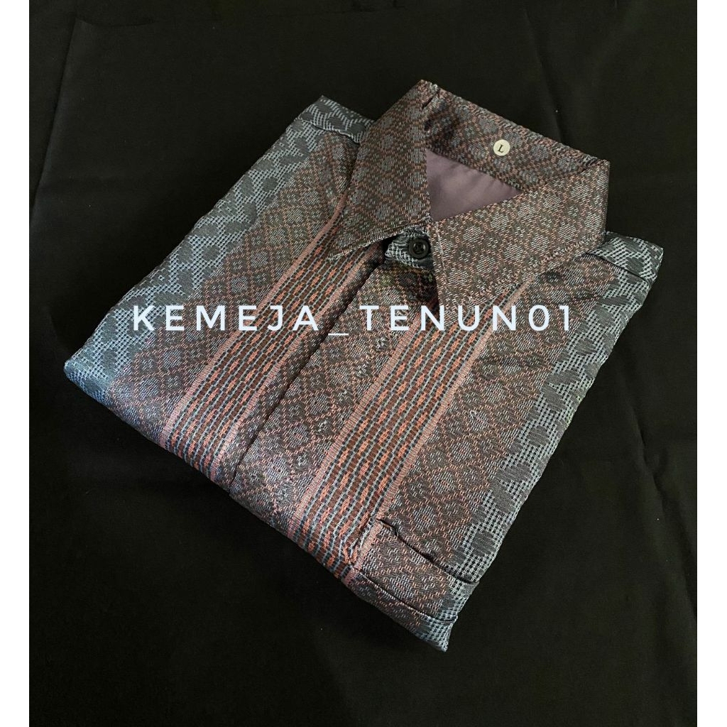 kemeja tenun pria lengan panjang - kemeja tenun pria lengan panjang ethnic songket baron - kemeja te