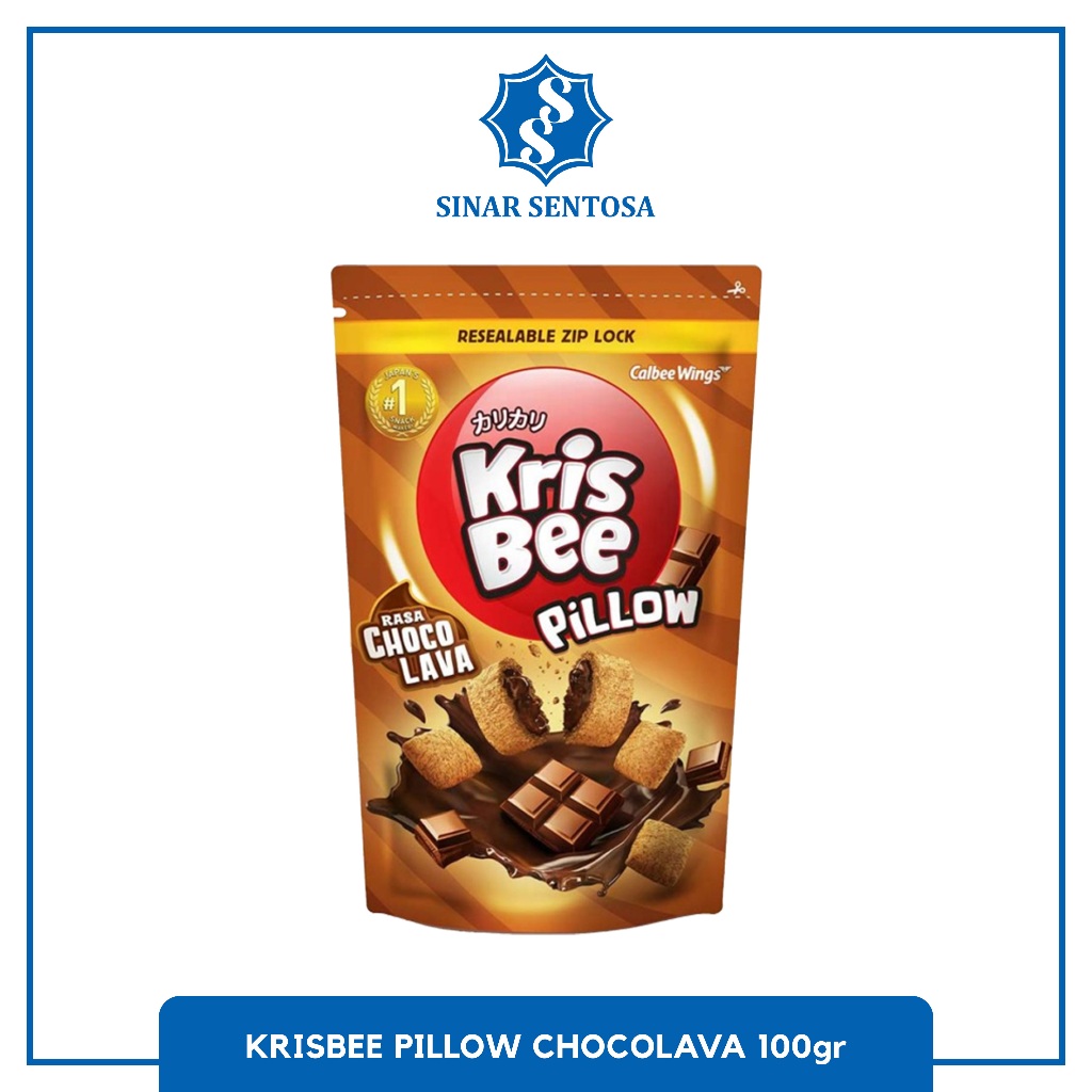 

Krisbee Pillow Choco Lava 100gr | Snack Coklat Renyah Isi Lumer Enak