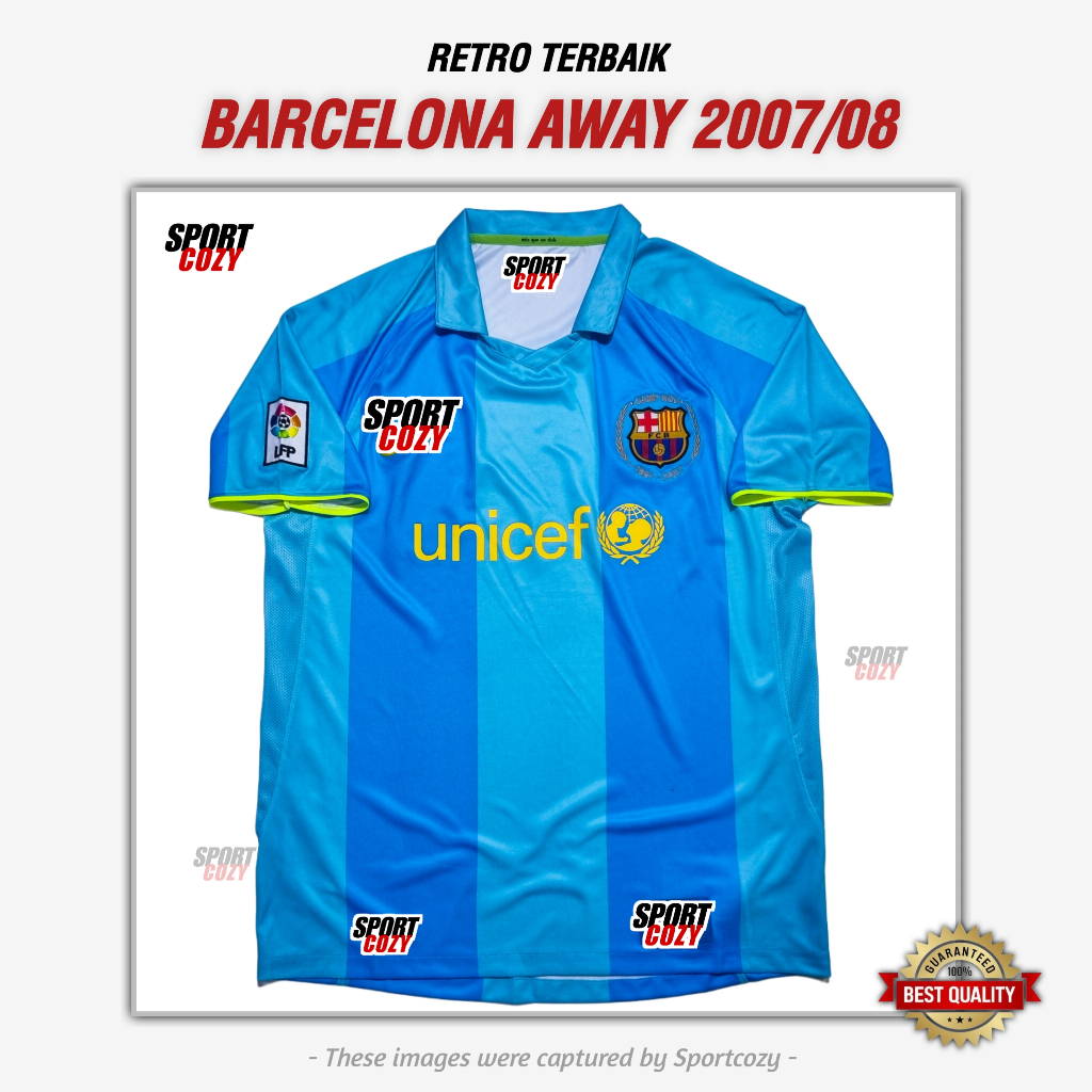 BEST JERSEY RETRO BARCA BARCELONA AWAY 2007/2008 JERSEY RETRO TERBAIK