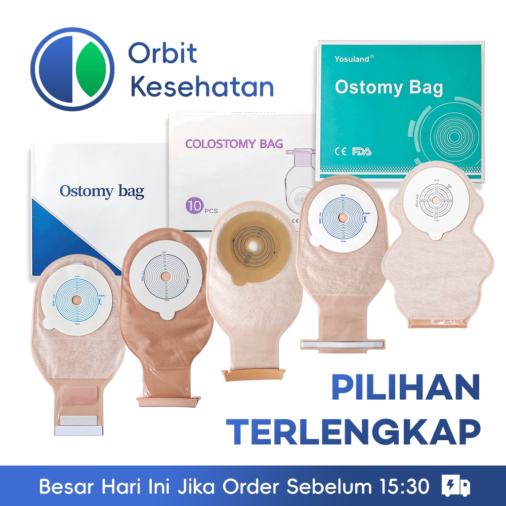 10Pcs Colostomy Bag Kantong Kolostomi Dewasa Anak Colostomy Bag Tas Ostomi Satu Bagian Colostomy Bag / Kantong Kolostomi 60/65Mm