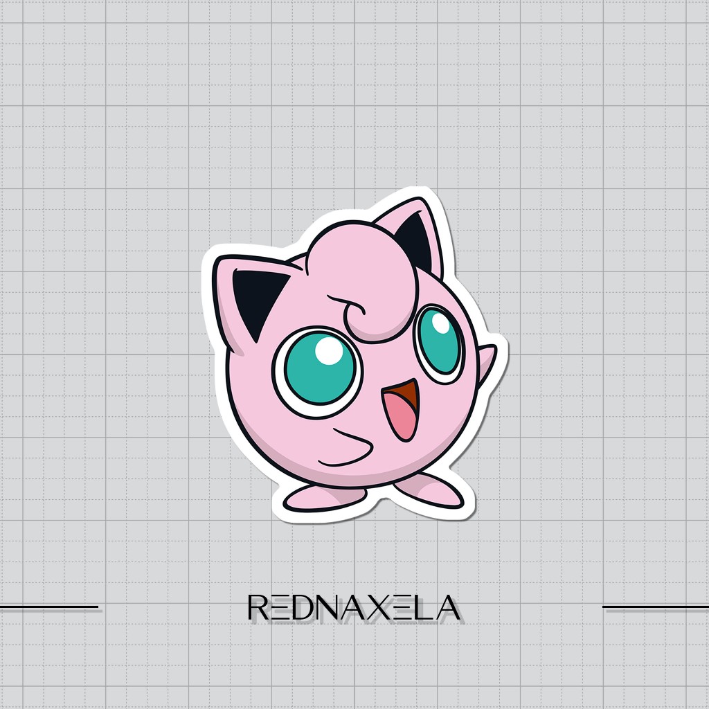 

Stiker Vinyl Jigglypuff Logo Pokemon Stiker Koper Stiker Laptop Outdoor Waterproof Sticker