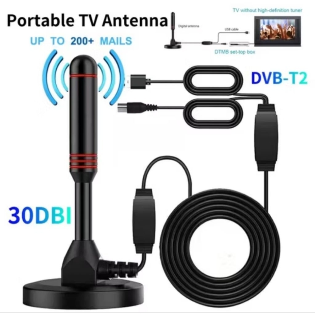 Antena TV HD Indoor Outdoor Digital Boster Frekuensi VFH Dan UHF
