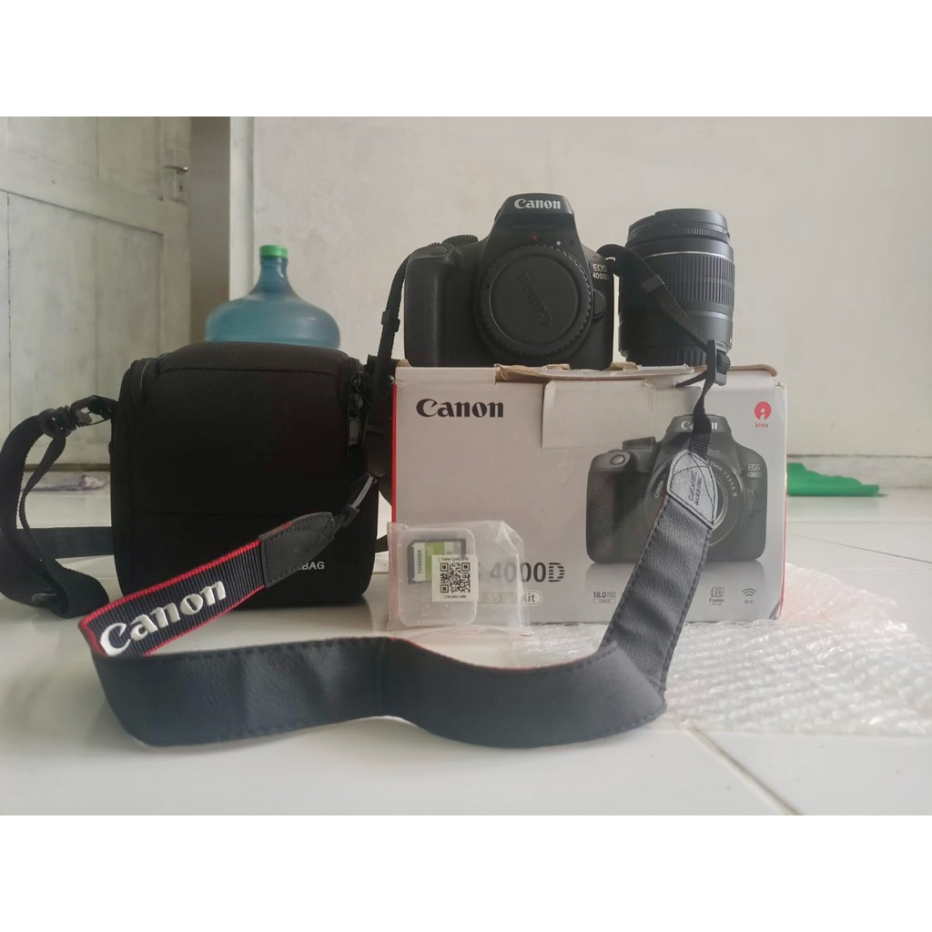 (LIKE NEW). CAMERA CANNON 4000D. ORIGINAL MULUS. GRATIS AKSESORIS DAN TAS PENYIMPANAN