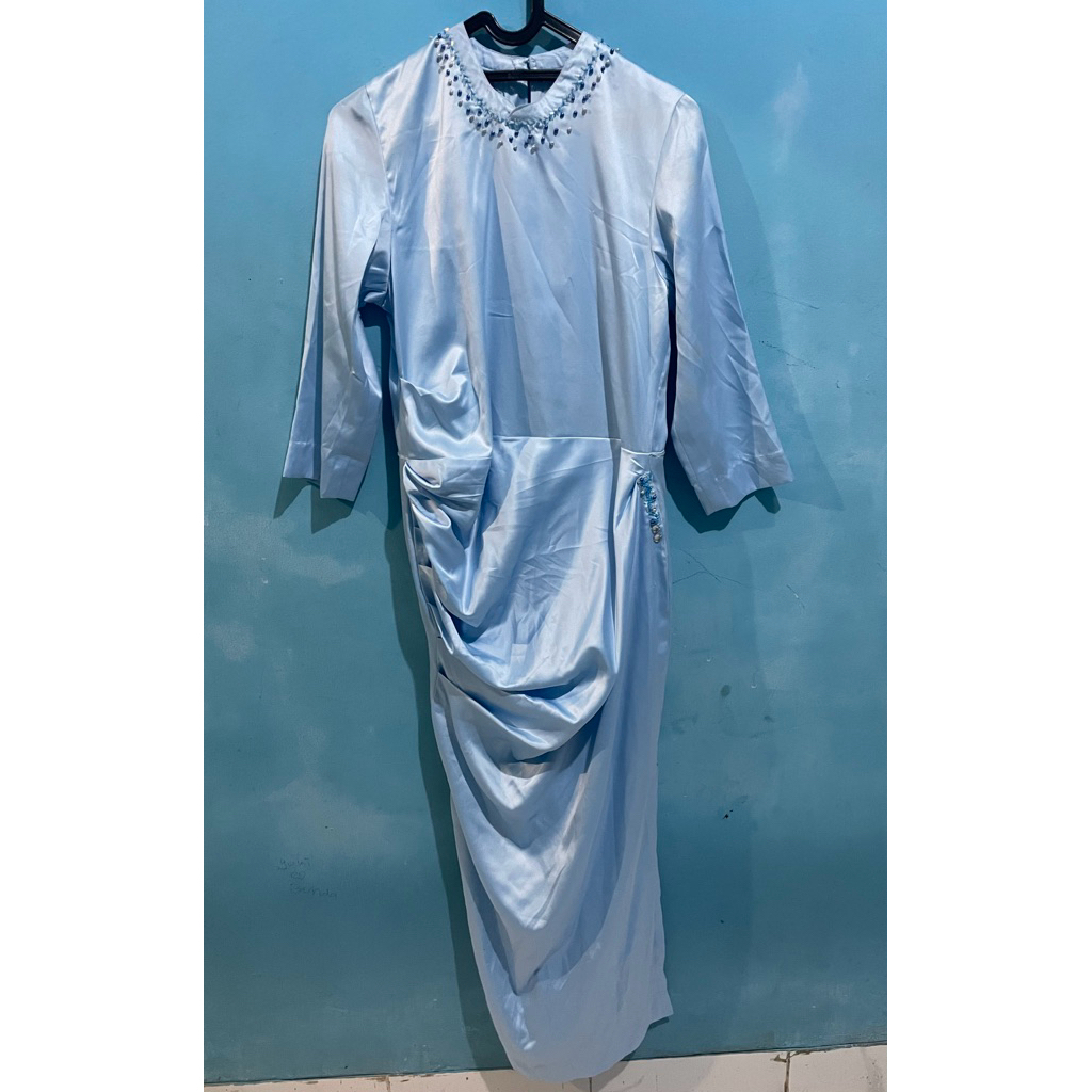 Dress kebaya kondangan biru muda