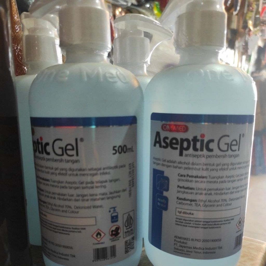 onemed aseptic gel , hand sanitizer 500ml