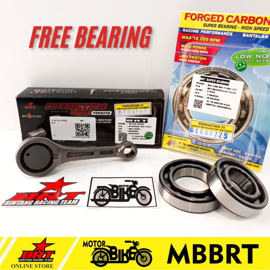 STANG SEHER CONROD FORGED FORGING CNC BRT BEAT SCOOPY SPACY FI ESP KARBU KARBURATOR