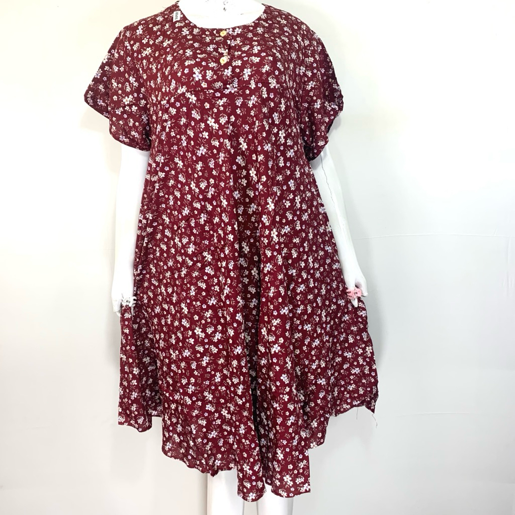 Gajah Putih Batik - Daster Klok Kancing Busui Gajah Putih | Daster Batik Bali | Daster Payung Gajah 