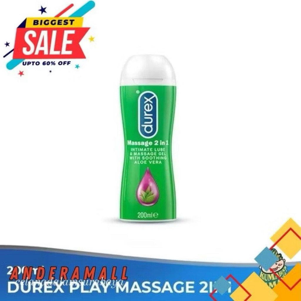 DUREX PLAY MASSAGE 2 IN 1 ISI 200 ML - LUBRICANT AND MASSAGE GEL KUALITAS PRODUK TERBAIK