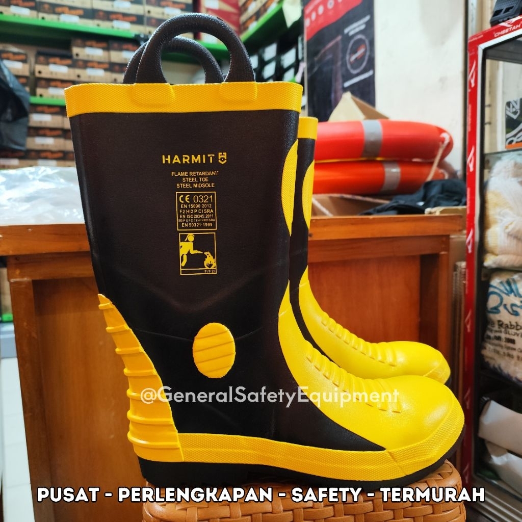 SEPATU PEMADAM KEBAKARAN HARMIT ORIGINAL 100% / SAFETY SHOES DAMKAR HARMIT / SEPATU PETUGAS DAMKAR