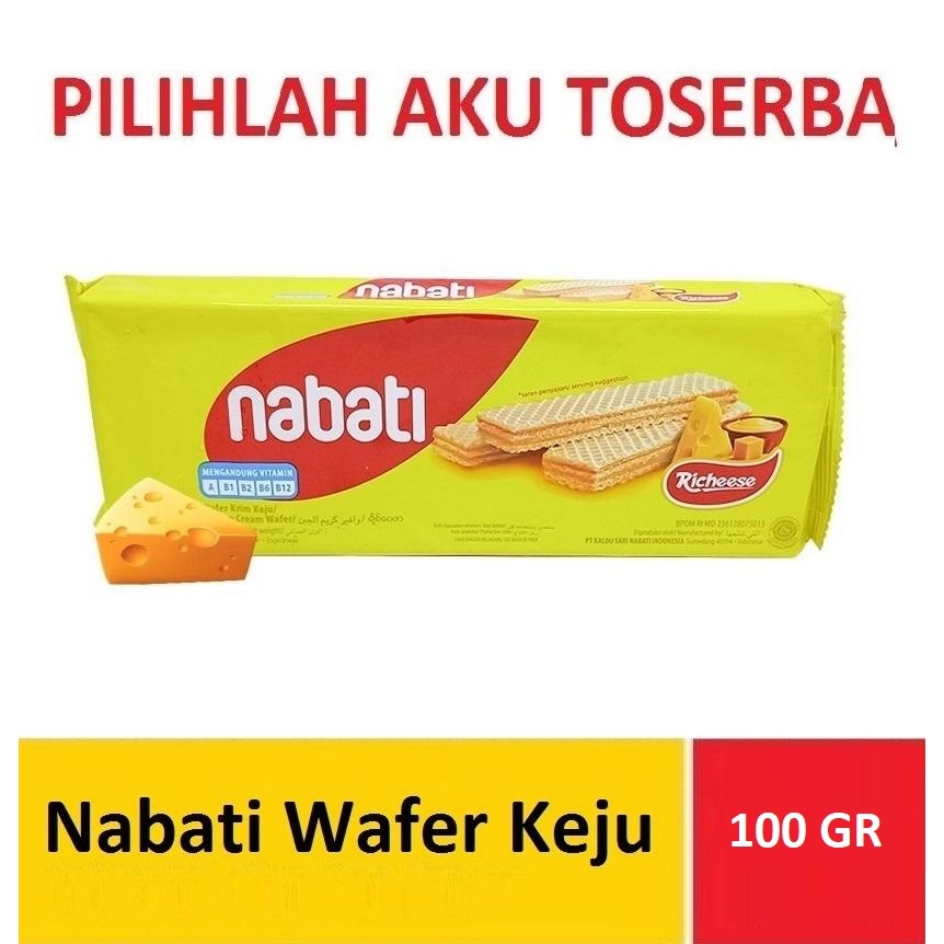 

Richeese Nabati Wafer Keju 110 gr MENJADI 100 gr - (HARGA SATUAN)