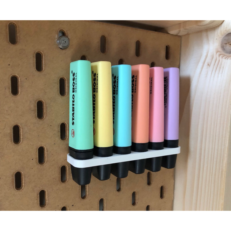 

3D Print Stand Holder Dudukan Highlighter Stabilo V2 Pegboard Papan Berlubang