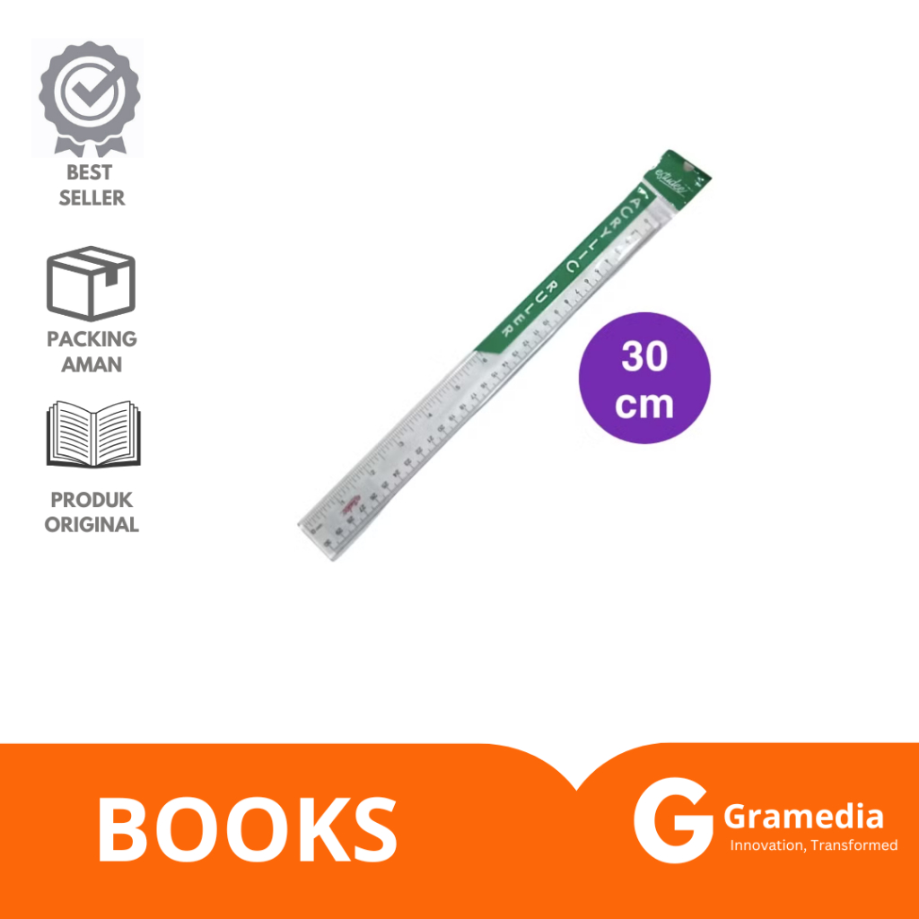 

Gramedia Lampung - Penggaris Estudee Acrylic Ruler 30Cm