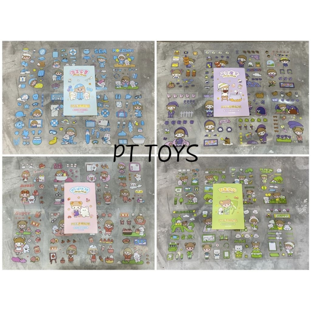 

- Stiker MOMO WATERPROOF Amplop MIX / 1 Pack Isi 8 Lembar