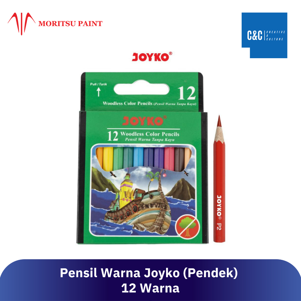 

Pensil Warna Joyko 12 Warna – Untuk Sekolah, Menggambar, dan Aktivitas Seni