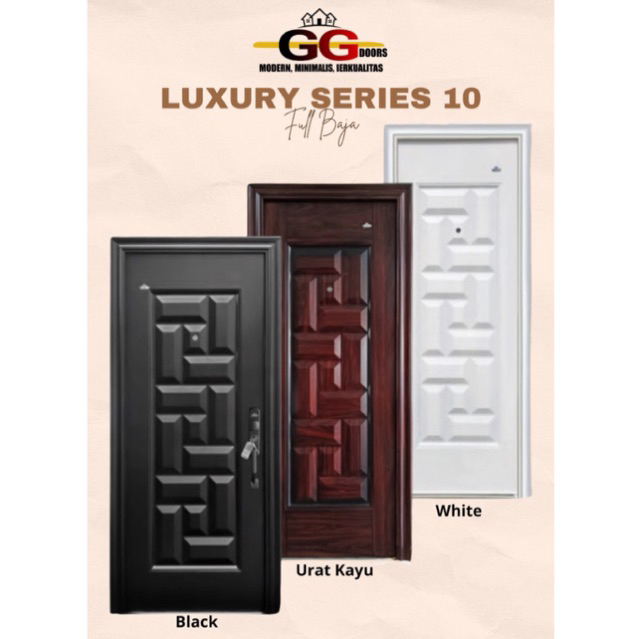 Pintu Baja merek GG DOORS Type Luxury Single 10.220